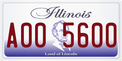 IL license plate A005600