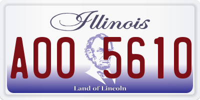 IL license plate A005610