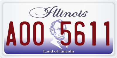 IL license plate A005611