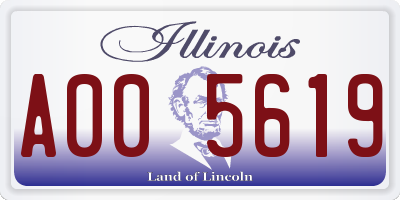 IL license plate A005619