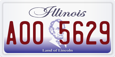 IL license plate A005629