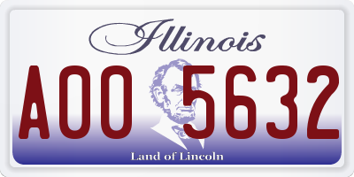 IL license plate A005632