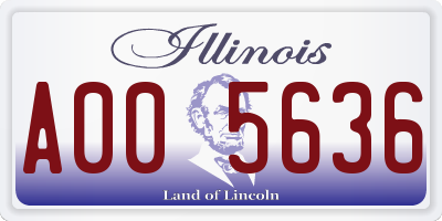 IL license plate A005636