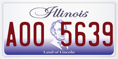 IL license plate A005639