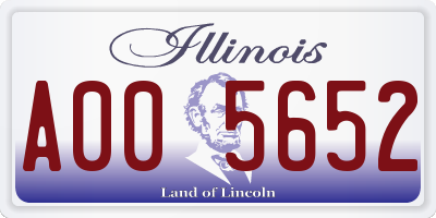 IL license plate A005652