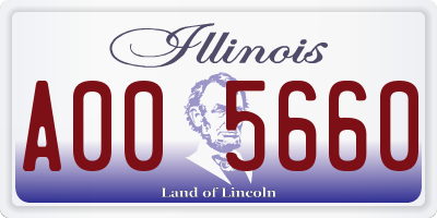 IL license plate A005660