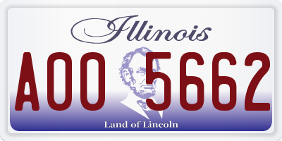 IL license plate A005662