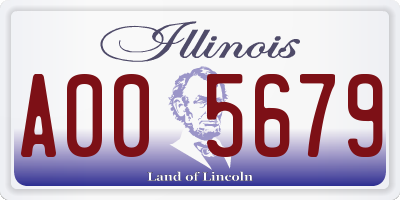 IL license plate A005679