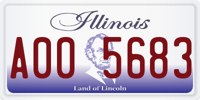 IL license plate A005683