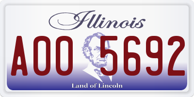 IL license plate A005692