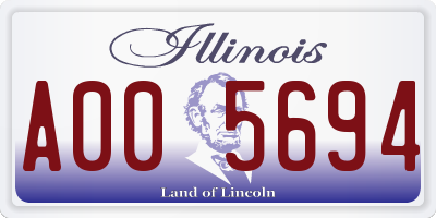 IL license plate A005694