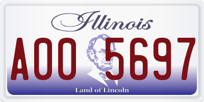 IL license plate A005697