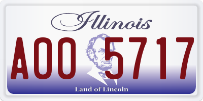 IL license plate A005717