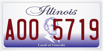 IL license plate A005719