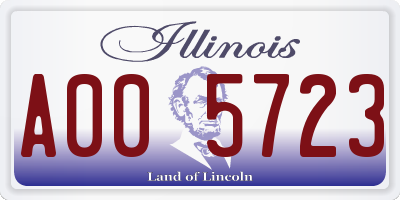 IL license plate A005723