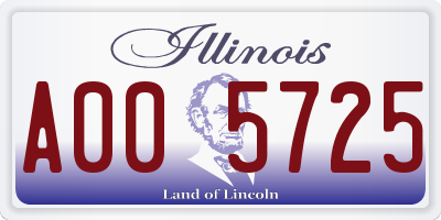 IL license plate A005725