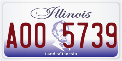 IL license plate A005739