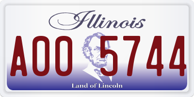 IL license plate A005744