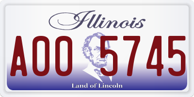 IL license plate A005745