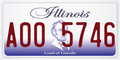 IL license plate A005746