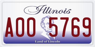 IL license plate A005769