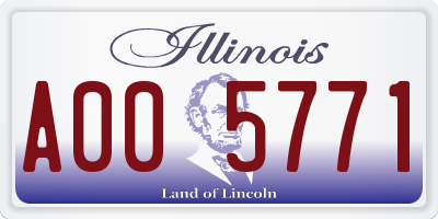 IL license plate A005771