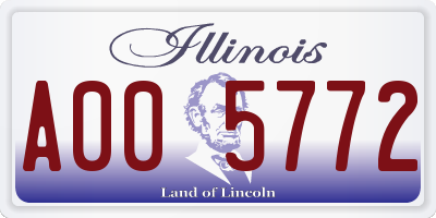 IL license plate A005772