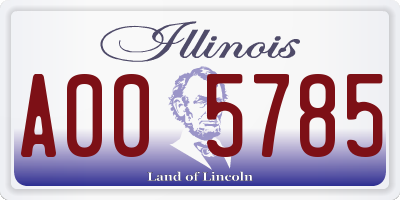 IL license plate A005785