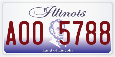 IL license plate A005788