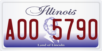 IL license plate A005790