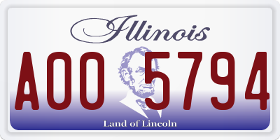 IL license plate A005794