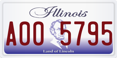 IL license plate A005795