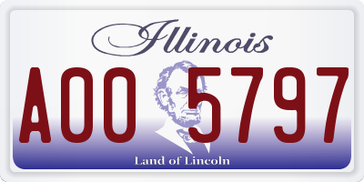 IL license plate A005797