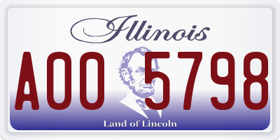 IL license plate A005798