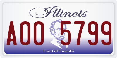 IL license plate A005799