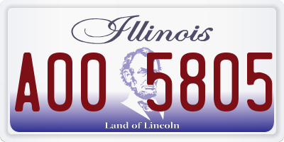 IL license plate A005805