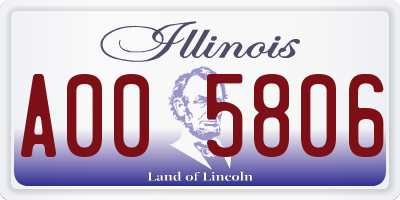 IL license plate A005806