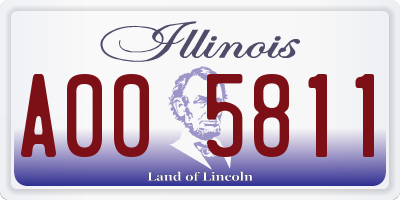 IL license plate A005811