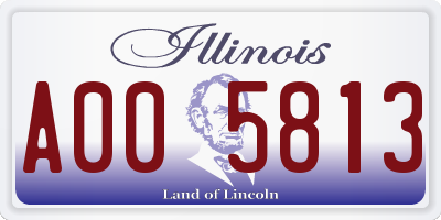 IL license plate A005813