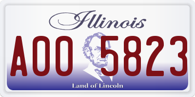 IL license plate A005823