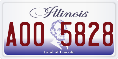 IL license plate A005828