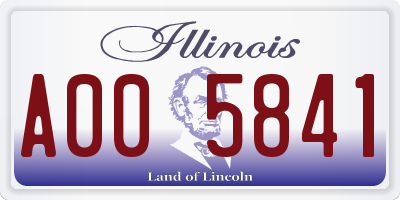 IL license plate A005841