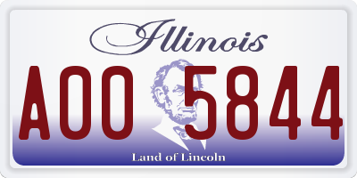 IL license plate A005844