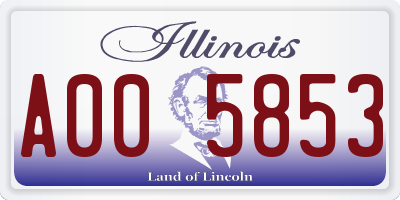 IL license plate A005853