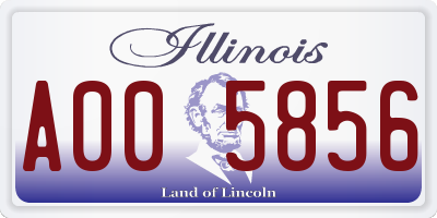 IL license plate A005856