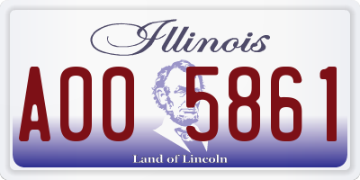 IL license plate A005861