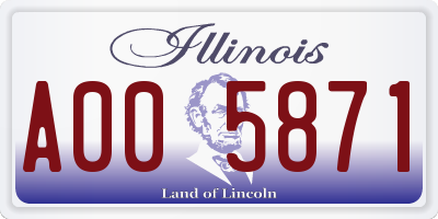 IL license plate A005871