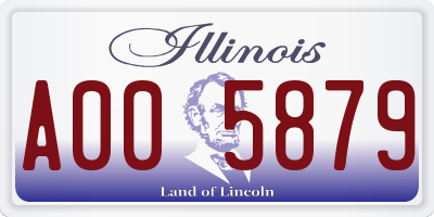 IL license plate A005879