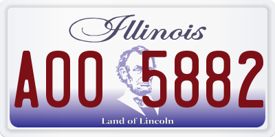 IL license plate A005882