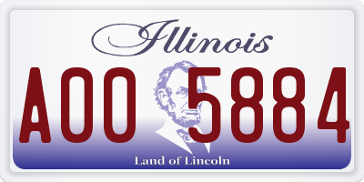 IL license plate A005884